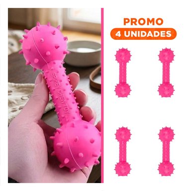 PACK4 HUESO ROSADO TEXTURIZADO PARA ESTIMULAR JUEGO INDEPENDIENTE Y+REGALO STICKER - 1