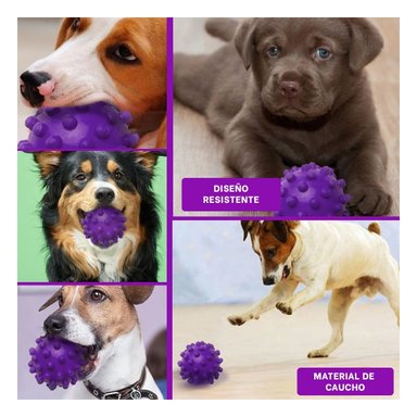 PACK2 JUGUETE MORADO DE CAUCHO CON DISENO CHIRIMOLLA COMPACTO Y+PAPEL REGALO - 3