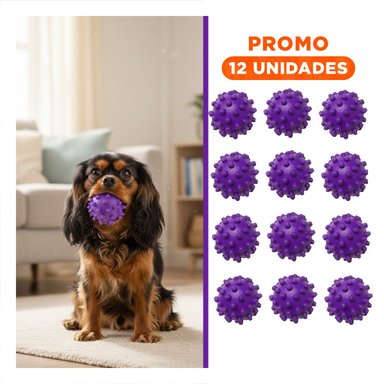 PACK12 JUGUETE CANINO MORADO CHICO TIPO CHIRIMOLLA PARA ACTIVIDAD Y+REGALO STICKER - 1