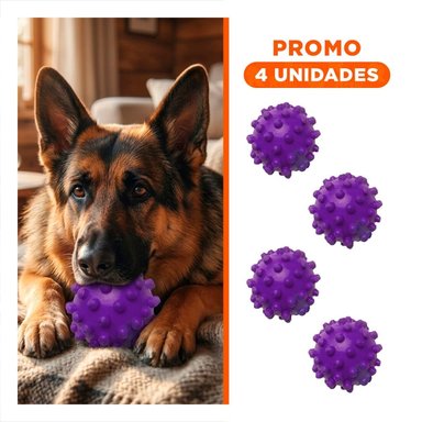 PACK4 DISPOSITIVO DE JUEGO MORADO GRANDE PARA PERROS CON MATERIAL DURABLE Y+REGALO STICKER - 1