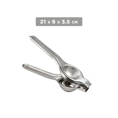 PACK2 EXPRIMIDOR 21 CM X 6 CM EN METAL EN COLOR PLATEADO PARA PREPARACIONES DIARIAS - 4
