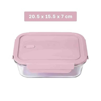 PACK12 CONTENEDOR DE VIDRIO CON 2 DIVISIONES FUNCIONALES Y TAPA EN COLOR ROSADO Y+PAPEL REGALO - 4