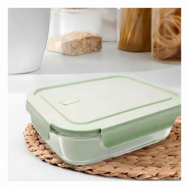 PACK4 ENVASE PEQUENO DE VIDRIO 410 ML CON TAPA VERDE PARA HOGAR Y+REGALO STICKER - 5