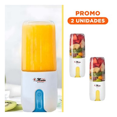 PACK2 LICUADORA PORTATIL BLANCO 2 EN 1 CON POTENCIA Y HOJAS DE ACERO INOXIDABLE - 1