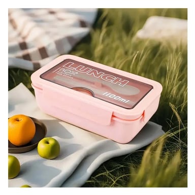 PACK6 RECIPIENTE 1100ML ROSADO CON ESPACIO INTERNO DIVIDIDO EN DOS - 5