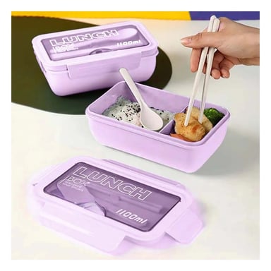 PACK6 RECIPIENTE 1100ML MORADO CON ESPACIO INTERNO DIVIDIDO EN DOS - 2