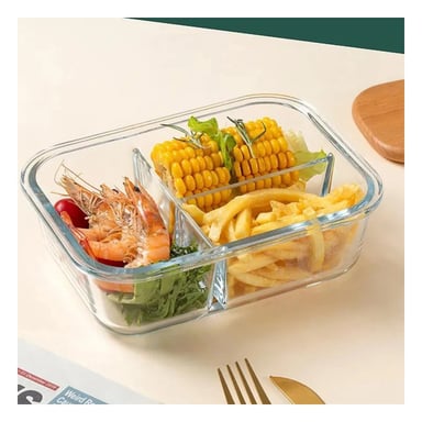 PACK4 RECIPIENTE DE VIDRIO PARA REFRIGERAR CON 3 DIVISIONES Y+REGALO STICKER - 5