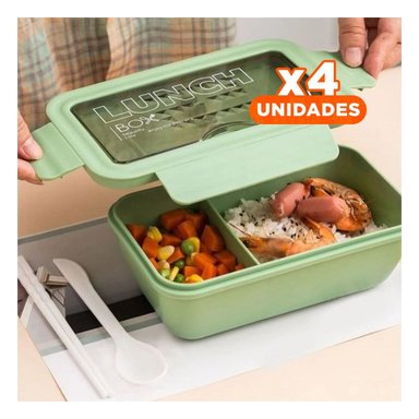 PACK4 TAPER VERDE CON ESTRUCTURA DE DOS COMPARTIMENTOS Y 1100ML PARA OFICINA - 1