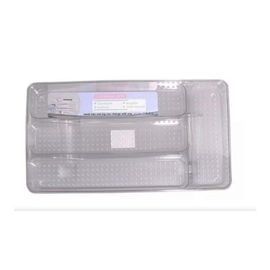CONTENEDOR PRACTICO PARA MANTENER ORDEN EN CAJONES 33X18X5CM TRANSPARENTE Y+PAPEL REGALO - 1