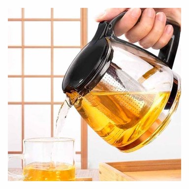 PACK4 TETERA COMPACTA DE VIDRIO CON FILTRO 1.5 LT PARA PREPARAR CAFE O TE FACILMENTE - 3