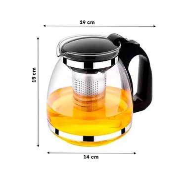 PACK6 ENVASE TERMICO PORTATIL DE VIDRIO CON FILTRO 1.5 LT PARA MANTENER TE Y+PAPEL REGALO - 4