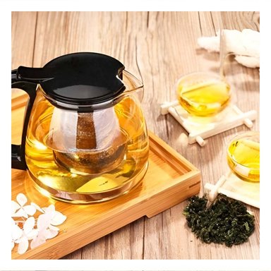 PACK12 CAFETERA DE VIDRIO CON FILTRO 2 LT PARA BEBER TE Y RELAX EN TARDE Y+REGALO STICKER - 3