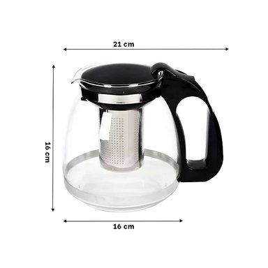 PACK12 CAFETERA DE VIDRIO CON FILTRO 2 LT PARA BEBER TE Y RELAX EN TARDE Y+REGALO STICKER - 4