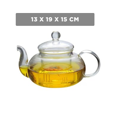 PACK4 HOGAR TETERA DE INFUSION 100 ML TRANSPARENTE CON TAPA PARA COCINA MODERNA Y+PAPEL REGALO - 4
