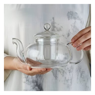 PACK4 HOGAR TETERA DE INFUSION 100 ML TRANSPARENTE CON TAPA PARA COCINA MODERNA Y+PAPEL REGALO - 5