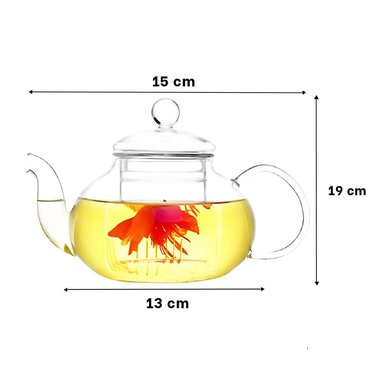 CASA TETERA DE INFUSION 100 ML TRANSPARENTE CON TAPA COMPLEMENTO COCINA Y+POST IT - 4