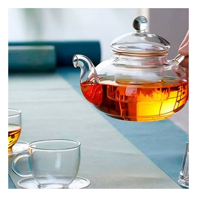 PACK2 ELEGANTE TETERA DE INFUSION 100 ML TRANSPARENTE CON TAPA USO PRACTICO Y+REGALO STICKER - 3