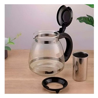 PACK12 CAFETERA COMPACTA PORTATIL DE VIDRIO CON FILTRO 1.5 LT PARA INFUSIONES Y+REGALO STICKER - 3
