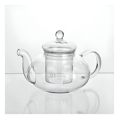 PACK2 ELEGANTE TETERA DE INFUSION 100 ML TRANSPARENTE CON TAPA ESTILO ACTUAL - 5