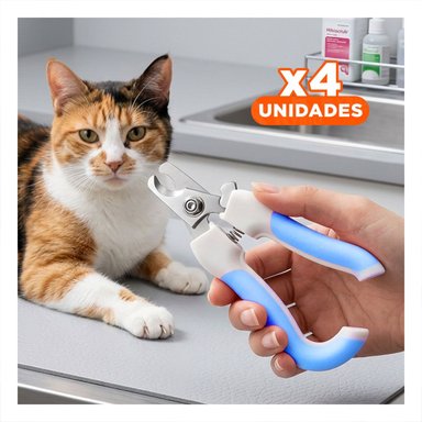 PACK4 HERRAMIENTA DE GROOMING CON ESTRUCTURA DE MUCHA FUERZA AZUL CHICO - 1