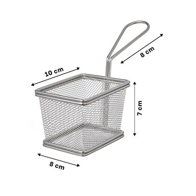 PACK2 RECIPIENTE COMPACTO PARA PAPAS FRITAS PLATEADO 10X8X7 CM HOGAR Y+REGALO STICKER - 4