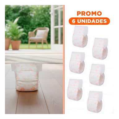 PACK6 PANTIE DE PROTECCION INTERIOR CON BUEN CALCE PERRO HEMBRA TALLA S ROSADO - 1