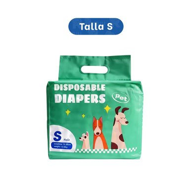 COBERTURA DESECHABLE Y FACIL DE COLOCAR PARA MASCOTA MACHO S VERDE Y+LIGAS REGALO - 4