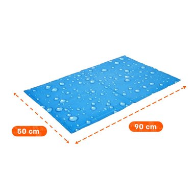 PACK6 COLCHONETA PARA PERRO QUE DISMINUYE EL CALOR PATRON BURBUJA 50X90CM L CELESTE - 4