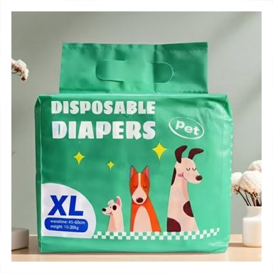 CAPA DESECHABLE HIGIENICA Y FACIL DE CAMBIAR PARA EL PERRO MACHO XL VERDE - 1