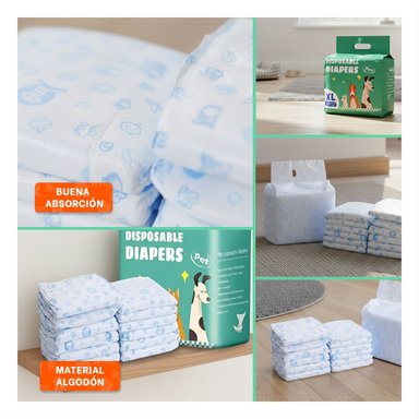 CAPA DESECHABLE HIGIENICA Y FACIL DE CAMBIAR PARA EL PERRO MACHO XL VERDE - 5