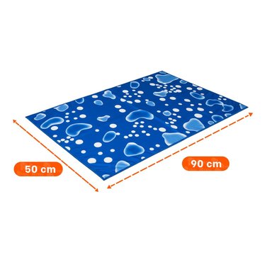 PACK4 ALFOMBRA DISENADA PARA CONTROLAR TEMPERATURA 50X90CM L AZUL ESTILO BURBUJAS - 4
