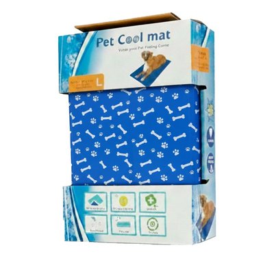 COLCHONETA PARA MASCOTAS ACTIVAS CON ESTAMPADO HUESITOS 50X90CM L AZUL Y+POST IT - 3