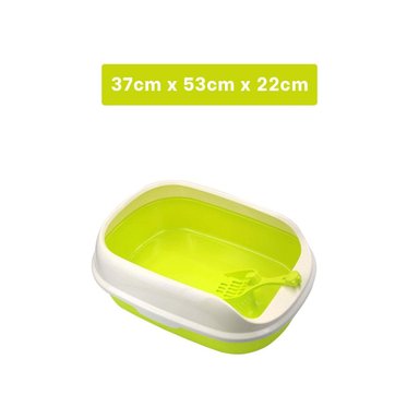 PACK2 ARENERO VERDE CON DIMENSIONES 53X37X22CM Y PALA CERNIDORA CON LADOS MEDIOS ALTOS - 4