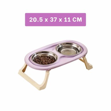 PACK2 PLATO EN COLOR LILA PLEGABLE DOBLE Y ELEVADO CON SISTEMA DESMONTABLE - 4