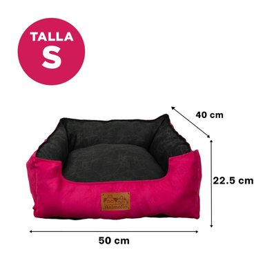 CAMA FUCSIA PARA PERRO TALLA S CON CENTRO NEGRO Y+LIGAS REGALO - 4