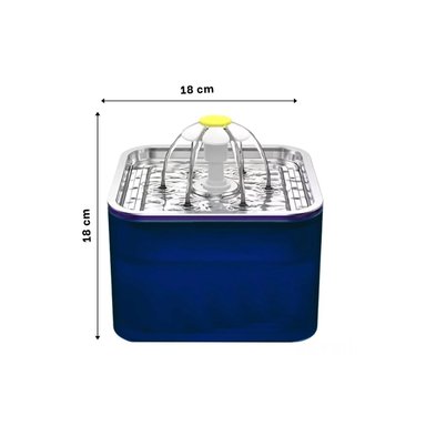 PACK4 FUENTE AZUL CON DE MATERIAL DE ACERO INOXIDABLE Y AGUA COMODA Y+REGALO STICKER - 4
