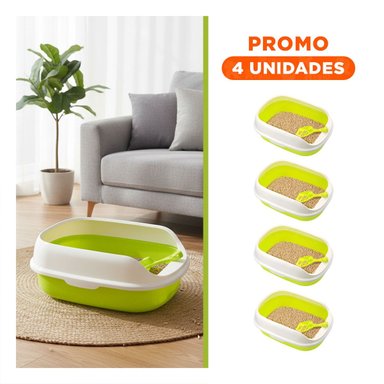 PACK4 RECIPIENTE DE 47X33X18CM Y PALA CERNIDORA DE LADOS MEDIOS ALTOS Y+REGALO STICKER - 1