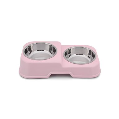 PACK2 PLATO EN COLOR ROSADO CON DOS NIVELES DOBLE Y PLATOS DESMONTABLES FACIL Y+REGALO STICKER - 2