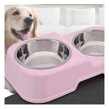 PACK2 PLATO EN COLOR ROSADO CON DOS NIVELES DOBLE Y PLATOS DESMONTABLES FACIL Y+REGALO STICKER - 3