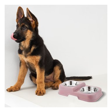 PACK2 PLATO EN COLOR ROSADO CON DOS NIVELES DOBLE Y PLATOS DESMONTABLES FACIL Y+REGALO STICKER - 5