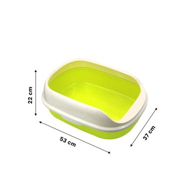 CONTENEDOR ABIERTO VERDE CON DIMENSIONES 53X37X22CM Y PALA CERNIDORA Y+REGALO STICKER - 4
