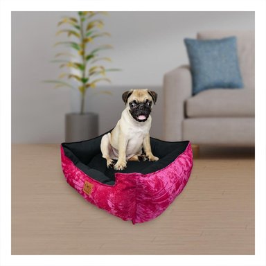 UNIDAD DE DESCANSO PARA PERRO TALLA S FUCSIA CENTRO NEGRO Y+REGALO STICKER - 2