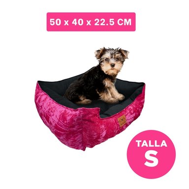UNIDAD DE DESCANSO PARA PERRO TALLA S FUCSIA CENTRO NEGRO Y+REGALO STICKER - 4