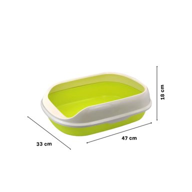 PACK12 CAJONERA ABIERTA VERDE CON BORDES MEDIOS ALTOS Y PALA CERNIDORA DE 47X33X18CM - 4