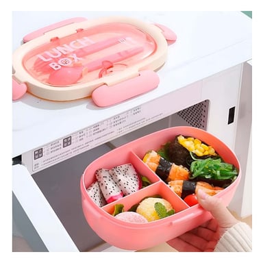 PACK12 KIT ALMUERZO 850ML CON CUBIERTOS Y TOMATODO 480ML ROSADO PARA CASA - 5