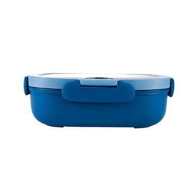 PACK4 ENVASE 850ML CON CUBIERTOS AZUL PARA LLEVAR ALMUERZOS FACIL EN CASA Y+PAPEL REGALO - 3
