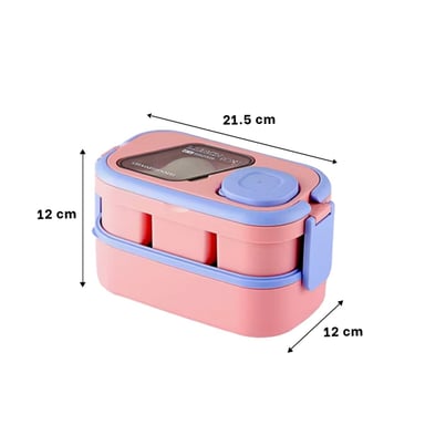 PACK2 BOTE MODULAR CON SEPARADORES 2 PISOS ROSADO Y LILA PARA COCINA ORGANIZADA - 4