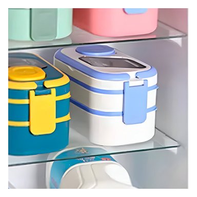 PACK6 BOTE MODULAR CON SEPARADORES 2 PISOS LILA Y BLANCO PARA COCINA ORGANIZADA Y+PAPEL REGALO - 2