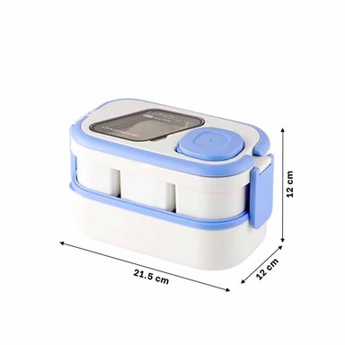 PACK12 POTE ORGANIZADO CON COMPARTIMIENTOS 2 PISOS LILA Y BLANCO PARA COMIDAS Y+PAPEL REGALO - 4
