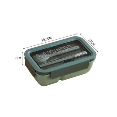 PACK4 POTE LIGERO 850ML CON CUBIERTOS VERDE PARA TRANSPORTE DE COMIDA Y OFICINA - 4